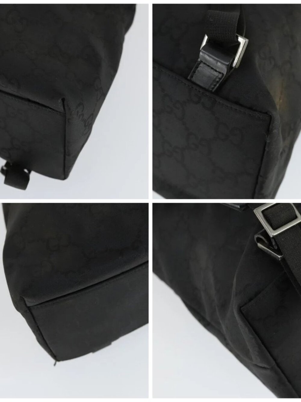 Share GUCCI GG Canvas Backpack Nylon Black Silver 003 - Picture 16 of 16